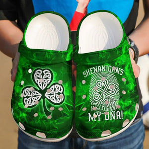 St Patricks Day Shamrock Leaf Shenanigans Its In My Dna Irish Shoes Personalized Clogs