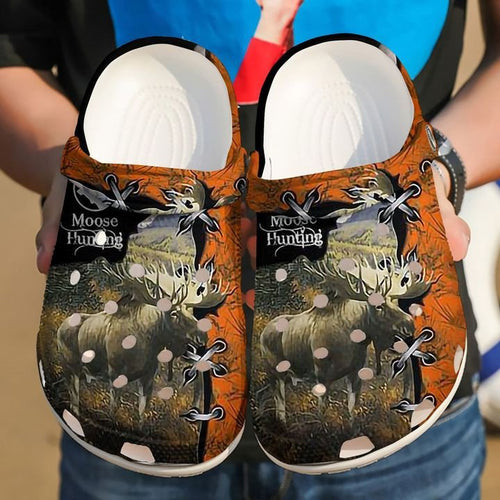 Moose Hunting Beautiful Shoes#Hd Personalized Clogs