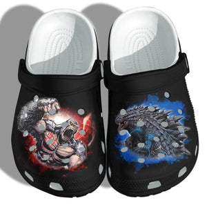King Monster Godzilla Kong Monster Shoes Funny For Men Women Personalized Clogs
