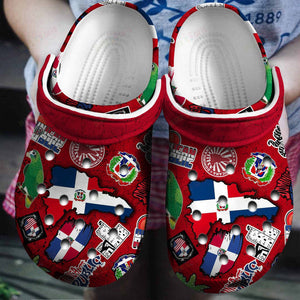 Clog Vintage Dominica Dominican Flag Pride Classic Personalized Clogs - Love Mine Gifts