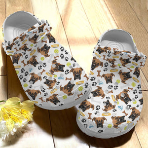 Boxer Whitesole Smiling Boxer Personalized Clogs