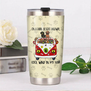 Tumbler Dachshund Dog Steel Custom Personalized Stainless Steel Tumbler Customize Name, Text, Number Jr1602 82O34 - Love Mine Gifts