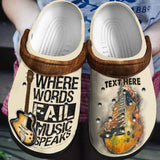  Guitar, Fashion Style Print 3D Music Speaks For Women, Men, Kid Personalized Clogs