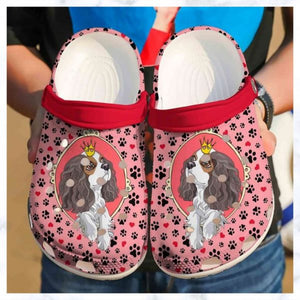Cavalier King Charles Spaniel Dog Adults Kids Shoes For Men Women Ht Personalized Clogs