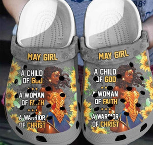 May Girl A Child Of God Back Girl  Personalized Clogs
