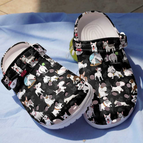 Bull Terrier Whitesole Bull Terrier Pattern Evg2588 Personalized Clogs