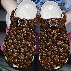  Coffee, Fashion Style Print 3D Coffee Beans For Women, Men, Kid Personalized Clogs