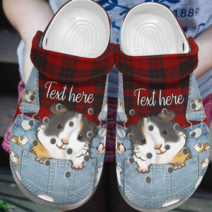Guinea Pig Whitesole Lovely Guine Pig Personalized Clogs