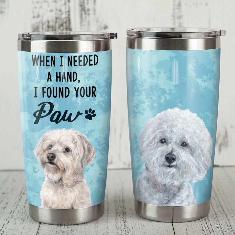 Tumbler Bichon Frise Dog Mr0708 71O51 Insulated Stainless Steel Personalized Stainless Steel Tumbler Customize Name, Text, Number - Love Mine Gifts