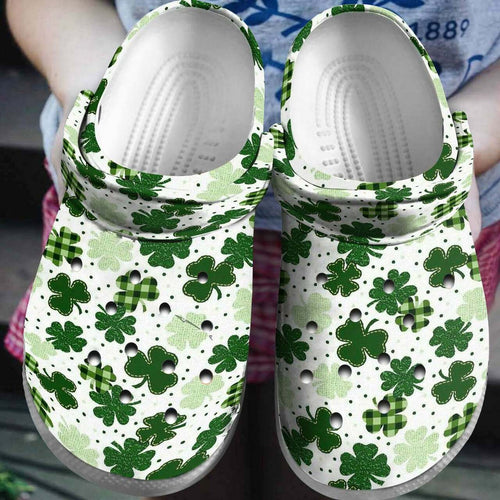 St Patricks Day Irish Shamrocks Pattern Shoes Personalized Clogs