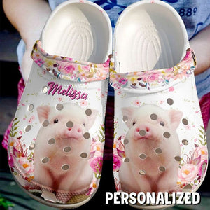 Farmer Cute Pig Gift For Fan Classic Water Rubber Comfy Footwear Personalized Clogs