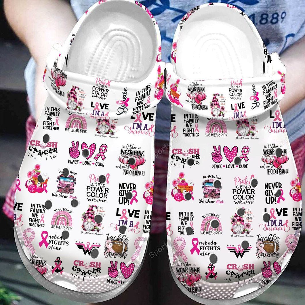 Breast Cancer Awareness Symbol Shoes #Dh Personalized Clogs
