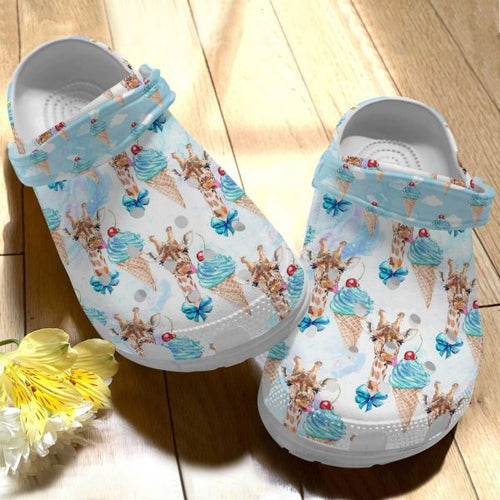 Giraffe White Adults Kids Shoes For Men Women Ht Personalized Clogs