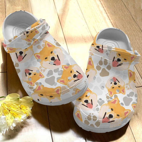  Dog, Fashion Style Print 3D Shiba Inu For Women, Men, Kid Personalized Clogs