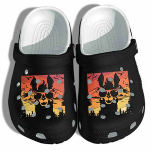 Llama Retro Style Alpaca Gift For Lover Rubber , Comfy Footwear Personalized Clogs