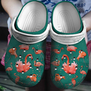 Flamingo Pattern Custom Shoes Birthday Gift - Farm Halloween Shoes Gift - Cr-Drn040 Personalized Clogs