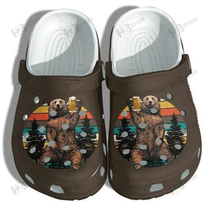 Clog Bears Drinking Camping Bears With Beer Camping Bears Crush Gift Men And Women Classic Personalized Clogs - Love Mine Gifts