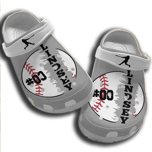Clog Baseball Custom Name Player Batter Clog Personalize Name, Text - Love Mine Gifts