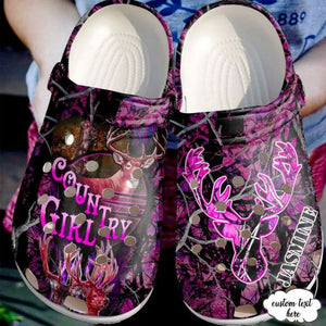 Hunting Country Girl Sku 1474 Custom Sneakers Name Shoes Personalized Clogs