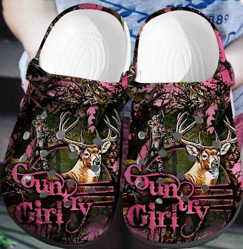 Deer Hunting Camo Country Girl Personalized Clogs