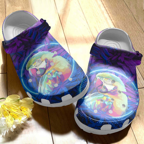 Colorful Parrot On Night Shoes Gifts For Men Father Son Personalized Clogs