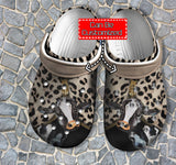 Cow Leopard Leather Shoes Gift Cow Girl - Farm Country Girl Cow Lover Shoes Croc ize- Cr-Ne0197 Personalized Clogs