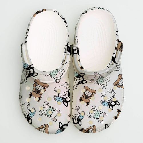 Cute French Bulldogs Personalized Clogs