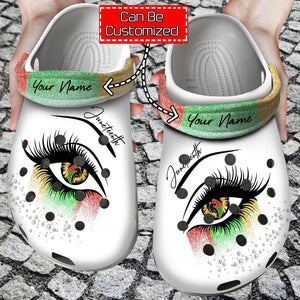  Juneteenth Eye Black Lives Matter Shoes  Personalized Clogs