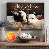 Stunning Gift Goat Custom Name and Date Canvas Farmhouse Wall Art Decor Gift Idea For Wedding