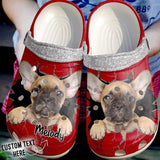 French Bulldog Crack Wall Frenchie Classic Shoes Personalized Clogs