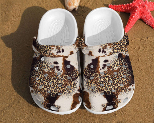 Leopard Glitter Fur Cheetah Rubber Comfy Footwear Personalized Clogs
