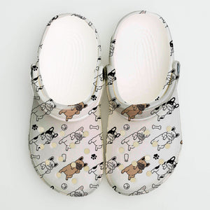 Cute French Bulldogs 2 Personalized Clogs