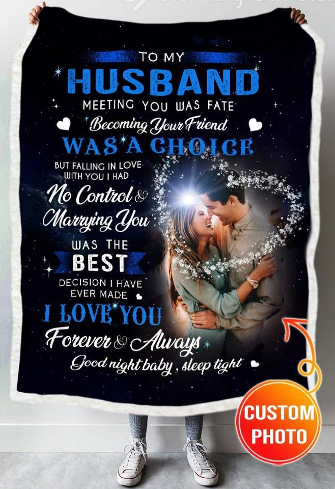 Stunning Gift Custom Photo Blanket Gift Idea For Husband Personalized Blanket - To my husband