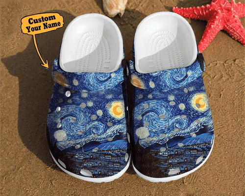 Art - Starry Night Vincent Van Gogh Paintings Design Unisex Birthday Gifts Personalized Clogs