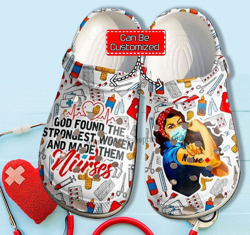 Nurse America Strong Women Shoes Gift Mother Day Personalized Clogs