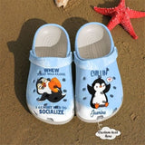 Penguin Chillin Sku 1786 Custom Sneakers Name Shoes Personalized Clogs