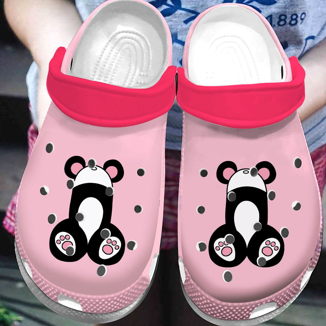 Custom Name Pink Panda Funny Dick Shoes Personalized Clogs