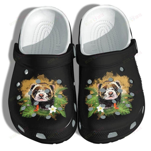 Clog Ferrets Tropical Flower Classic Personalized Clogs - Love Mine Gifts