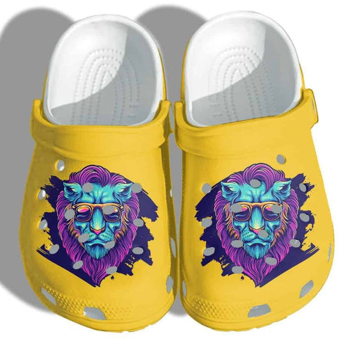 Lion Shoes Beach Lion Summer Vibes Beach Shoes Gifts Men Fathers Day 2021 Personalized Clogs