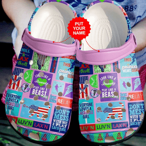 Colorful - Lacrosse Girl Shoes Personalized Clogs