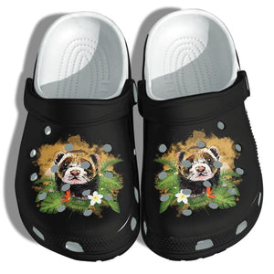 Ferrets Tropical Flower Shoes - Girl Love Ferrets Shoes Gifts Men Women Personalized Clogs