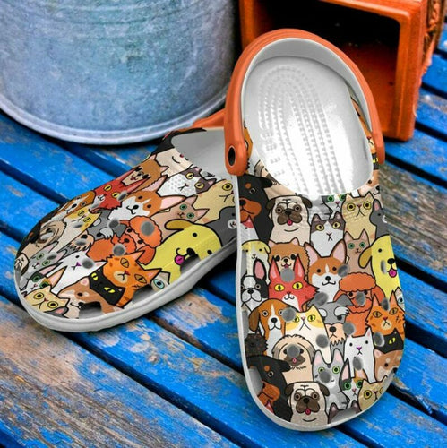 Vet Tech Cats And Dogs Doodle 102 Gift For Lover Rubber , Comfy Footwear Personalized Clogs