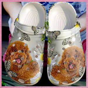 Poodle Daisy Evg1220 Personalized Clogs