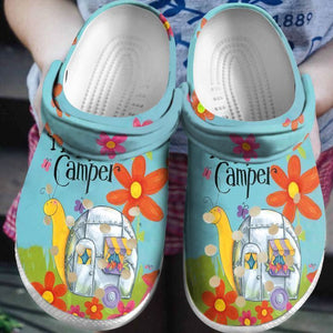 Camping Snail Happy Camper Shoes Personalized Clogs