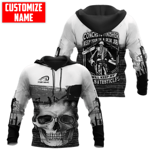 Apparel Concrete Finisher Skull Keep Tools Custom Name Shirts 3D All Over Printed Custom Text Name - Love Mine Gifts