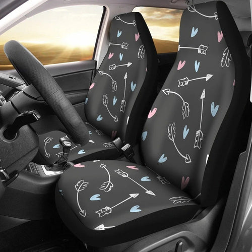 Car Seat Covers Archery Heart Car Seat Covers Set 2 Pc, Car Accessories Car Mats Covers - Love Mine Gifts