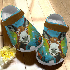 Clog Lovely Donkey Custom Funny Animal Farm Outdoor Clog Personalize Name, Text - Love Mine Gifts