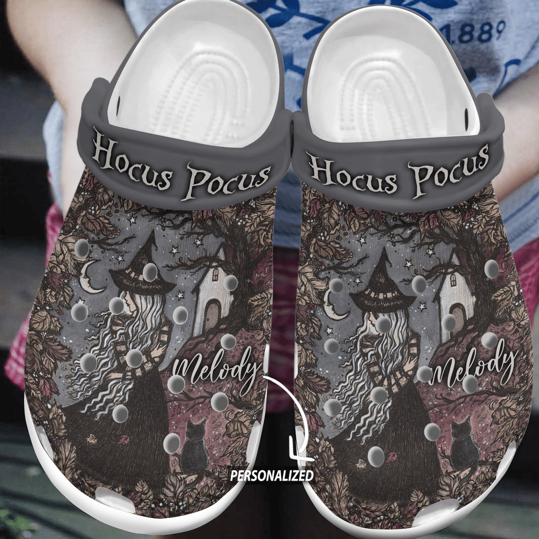 Clog Hocus Pocus Personalized Clog, Custom Name, Text, Color, Number Fashion Style For Women, Men, Kid, Print 3D - Love Mine Gifts