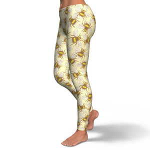 Legging Honey Bee Gifts Pattern Print Pattern Women Leggings Sport, Yoga, Gym, Fitness, Running - Love Mine Gifts