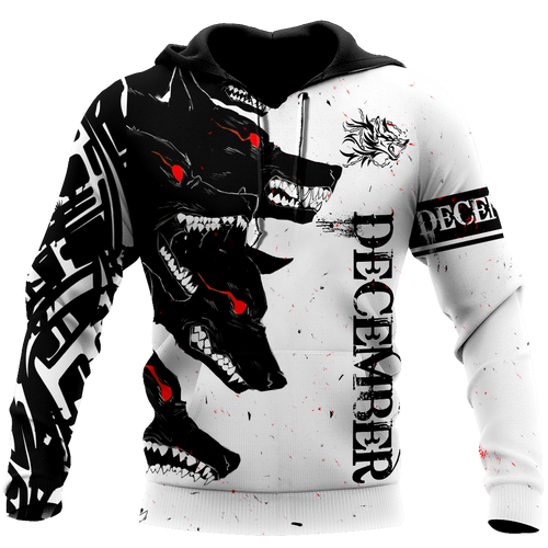 Apparel The Dark Wolf December Unisex Deluxe Hoodie Ml 3D All Over Printed Custom Text Name - Love Mine Gifts
